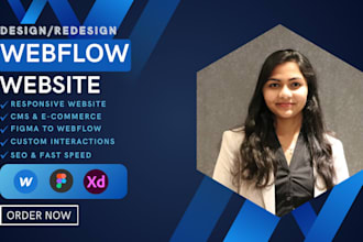 design or redesign a responsive webflow website