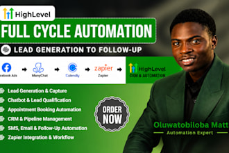 setup gohighlevel, manychat, facebook ads, calendly and zapier automation