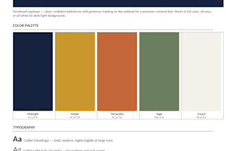 create a simple brand kit with logo concept colors and fonts