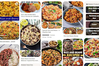 cook rice and beans, salad