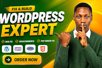 fix wordpress issues, woocommerce fix, php error fix, html css issues, rest apis
