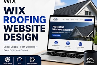 design a wix website for your roofing company with SEO and lead capture