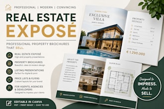 design real estate brochure, property exposé and listing presentation