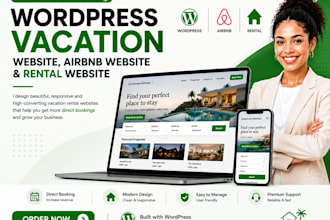 create a vacation rental website, airbnb website, rental website