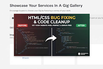 do HTML CSS bug fixing and code cleanup