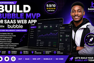 build a bubble mvp or bubble saas web app