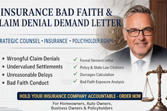 draft an insurance bad faith and claim denial demand letter