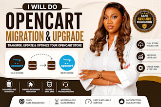do opencart migration, upgrade, transfer and update opencart store