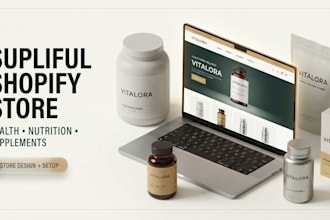 design and set up your supliful shopify health and nutrition supplement store