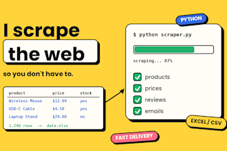 build a custom web scraping script in python