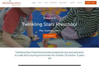 wix preschool website kindergarten childcare enrollment wix daycare website