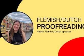 proofread dutch and flemish documents and content