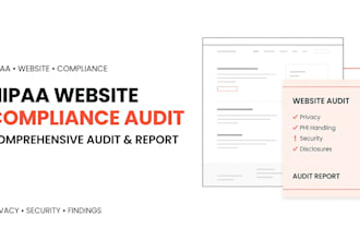 perform a comprehensive hipaa website compliance audit and report
