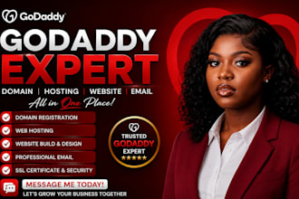 design godaddy website redesign godaddy website develop godaddy website