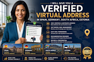 give you a verified virtual address in spain, germany, south africa, estonia
