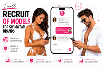 recruit of models for swimwear brands