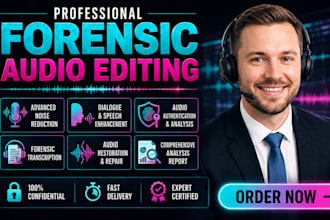 forensic audio editing, restore, repair and enhance recordings