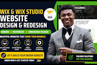 do wix website redesign, develop wix business website for business owners