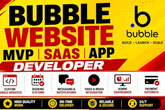 design bubble website bubble mvp saas bubble app developer