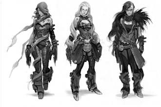 design a 2d game character, npc, rpg or fantasy character, game character design