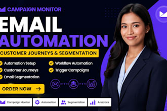 setup campaign monitor email automation customer journeys segmentation