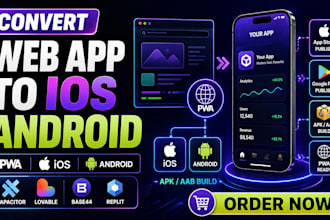 wrap publish lovable base44 replit web app to ios android apk aab with capacitor