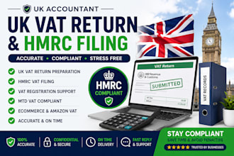 prepare and file your UK vat return to hmrc, UK vat filing