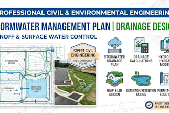 stormwater management plan drainage design storm drain site layout surface water