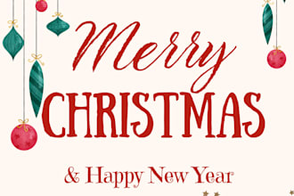 design christmas flyers, christmas cards, christmas and new year greeting cards