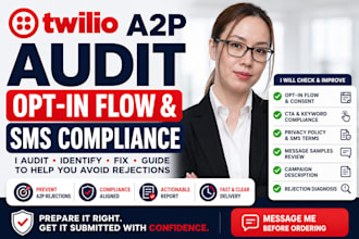 audit twilio a2p 10dlc opt in flow for registration approval