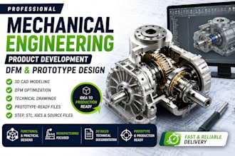 design mechanical engineering, product design, dfm and product prototype