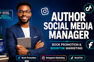 be your author social media manager for booktok book promotion and instagram