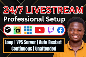 build a 24 7 stream that stays live for months without you touching it