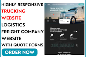 build trucking website logistics website freight company website with quote form