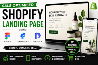 sale optimised a shopify landing page using figma to replo, gempages or pagefly