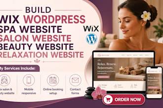build wix wordpress spa website salon website beauty website relaxation website