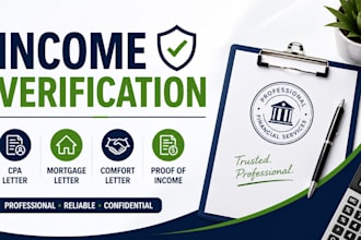 sign US CPA letter, mortgage letter, comfort letter, income verification letter