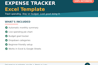 create a professional expense tracker excel template