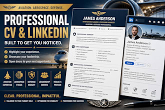 write a defense aerospace or aviation CV for industry leaders