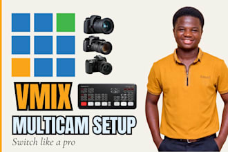 vmix setup multi camera live stream event conference wedding atem mini obs ndi