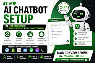 ai chatbot setup for lead generation, customer support sales automation
