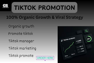 manage tiktok marketing and promotion with organic follower growth