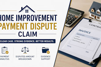 prepare a home improvement payment dispute claim for contractor charges
