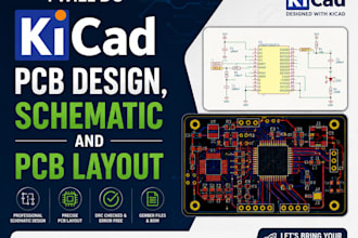 do kicad pcb design, schematic and pcb layout