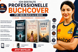 gestalte ein professionelles buchcover für dein buch und ebook