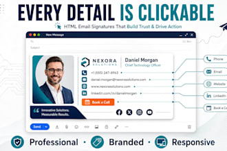design HTML email signature for sales teams executives staff gmail outlook