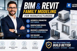 model manufacturer products into revit families and bim