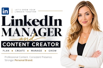 be your linkedin manager and content creator for growth