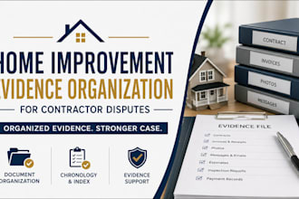 organize home improvement dispute evidence for contractor claims and small claim