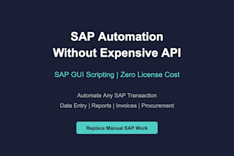 automate your sap processes using sap gui scripting without expensive API